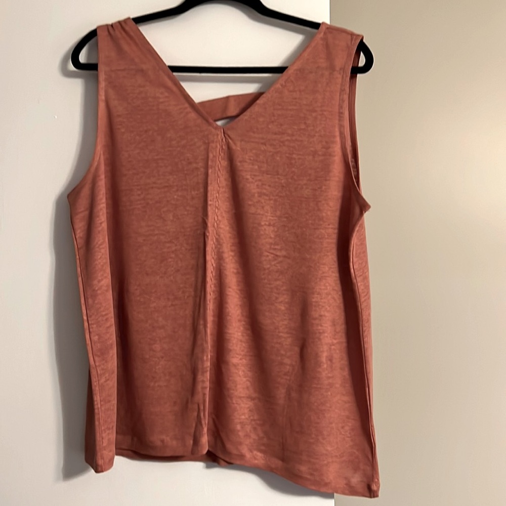 2 - 100% linen sleeveless tops. New without tags and never worn.